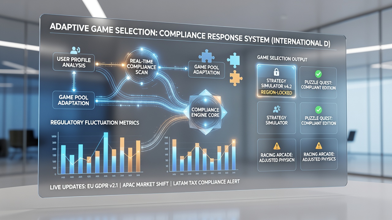 Compliance dashboard mapping game availability across fluctuating international frameworks