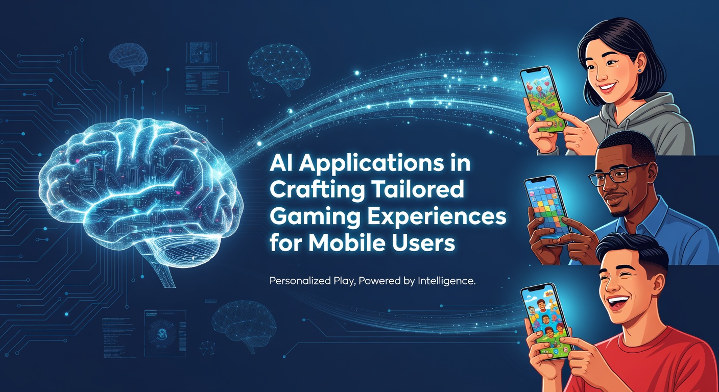 Mobile game interface showing AI-personalized recommendations and adaptive elements on a smartphone screen