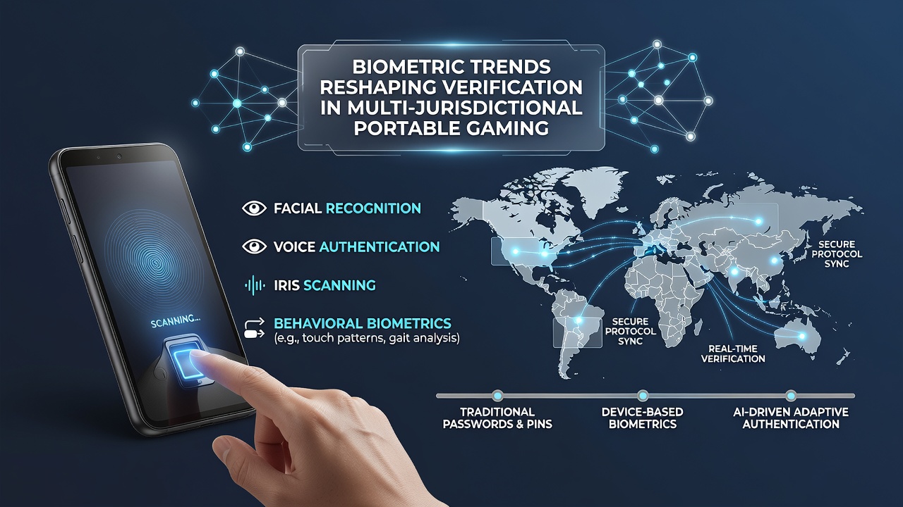Secure biometric data processing in multi-region gaming verification systems