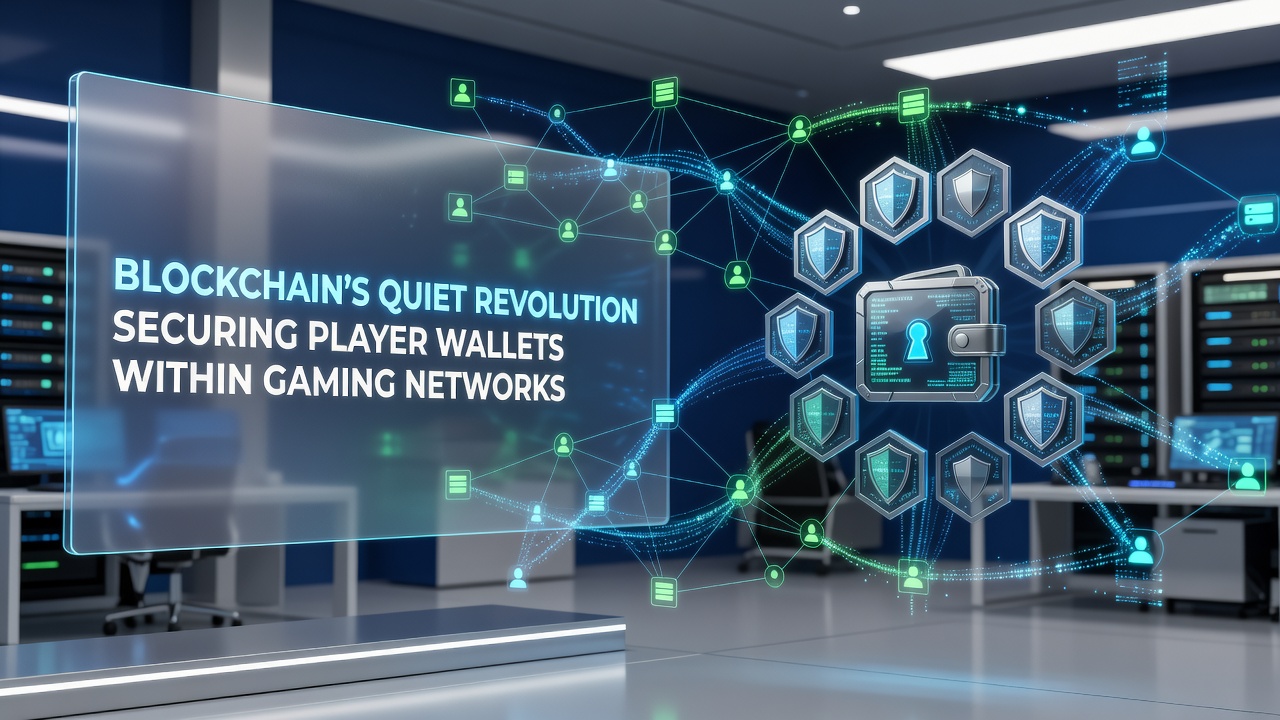 Illustration of blockchain technology securing digital player wallets in online gaming environments