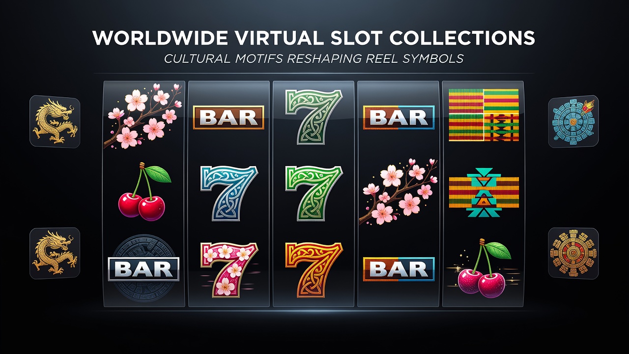 Examples of Indigenous and Latin American motifs featured on virtual slot reels in global collections