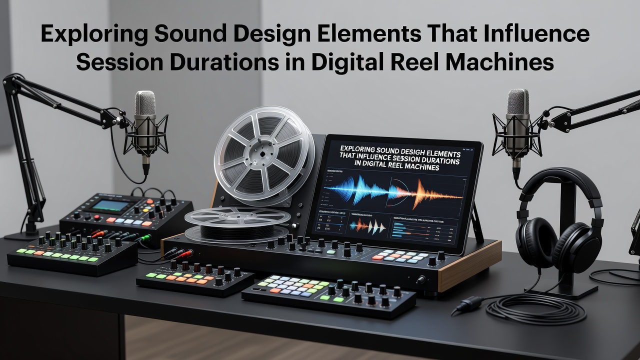 Digital reel machine interface showing layered sound controls and waveform visualizations used in session analysis