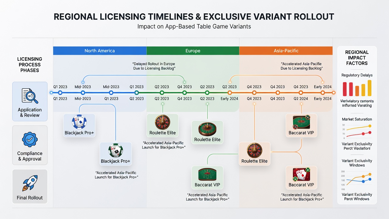 Mobile app testing and regional approval processes for exclusive casino games