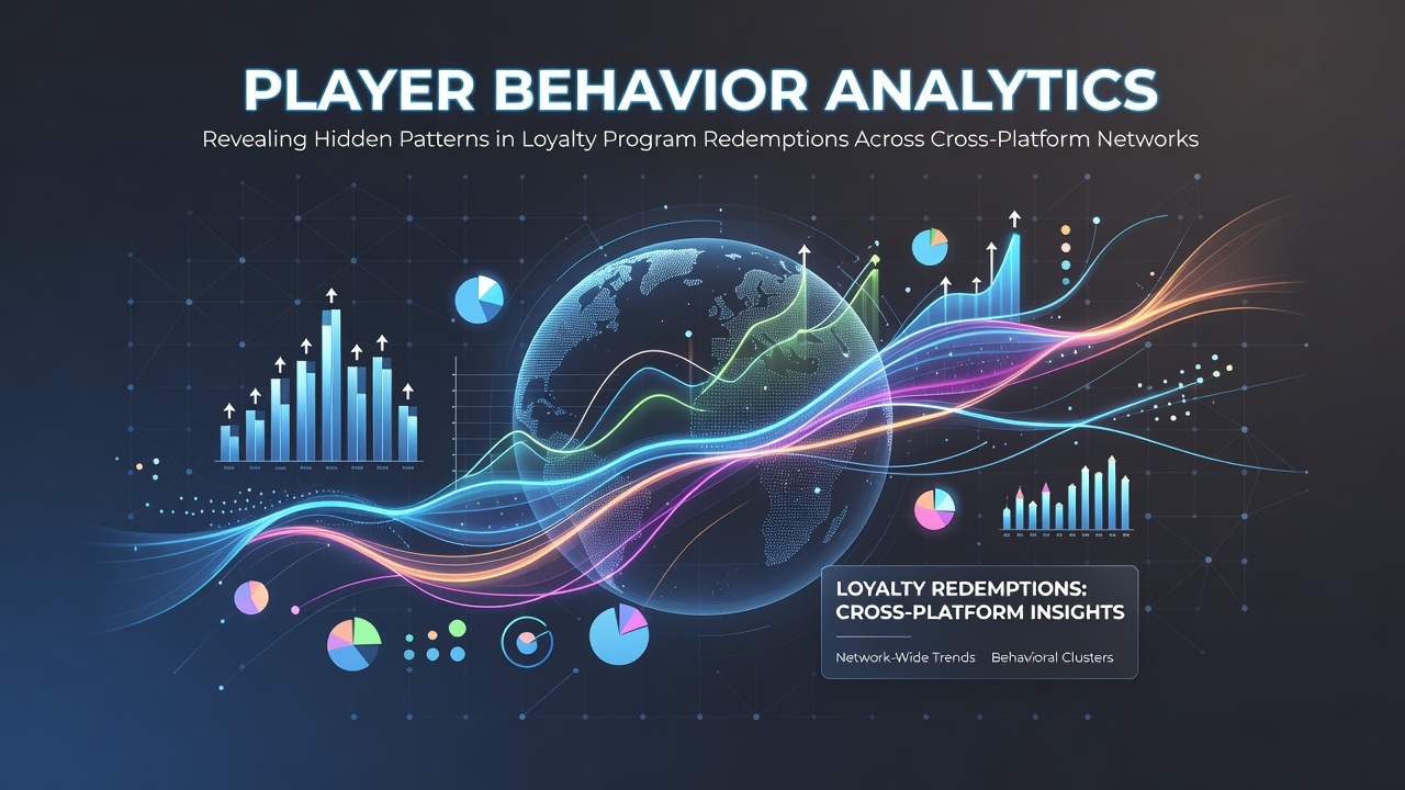 Dashboard visualization of cross-platform loyalty redemption clusters and player behavior flows