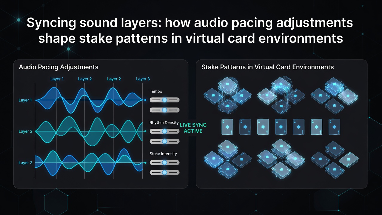 Side-by-side comparison of virtual blackjack tables with different audio pacing indicators and corresponding stake graphs