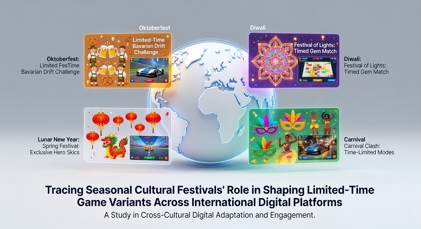 Digital game interface showing seasonal festival themes with lanterns and cherry blossoms integrated into gameplay elements